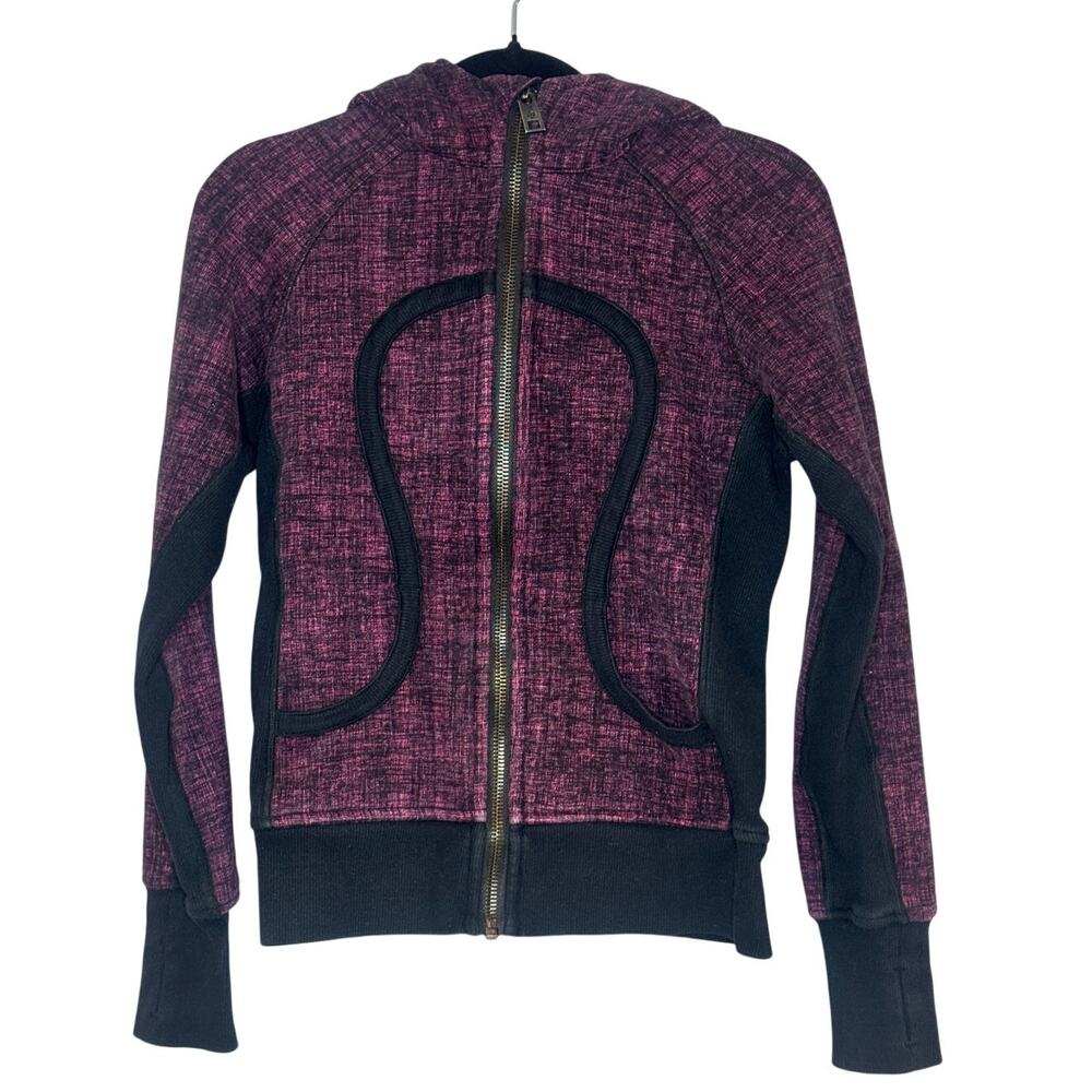 Lululemon" PURPLE hooded‎ scuba jacket 6 gorpcore,